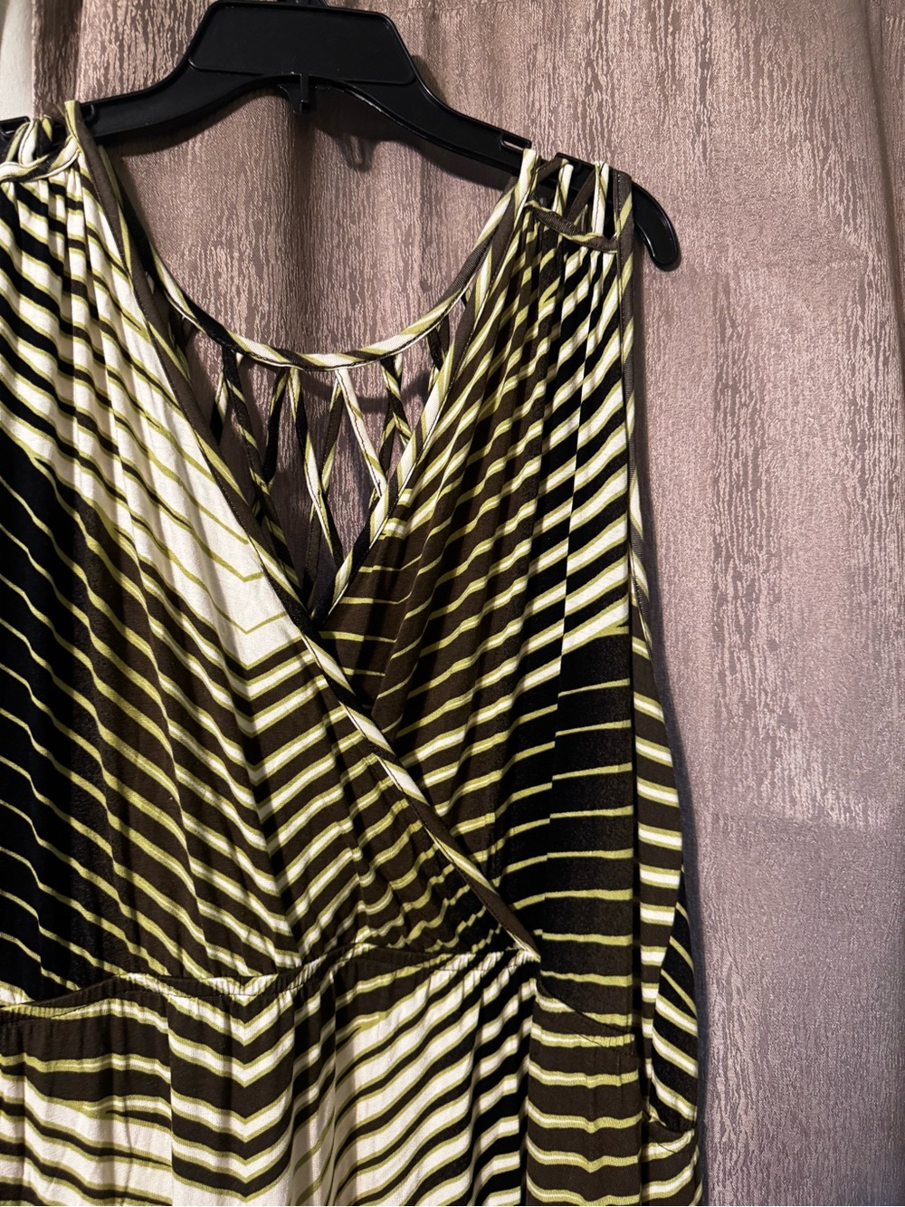 Cato Plus Size Women’s  Chevron Horizontal Striped Pattern Maxi Dress Size 22/24 - Picture 4 of 10